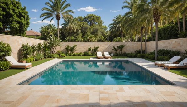 Aménagement paysager autour d'une piscine